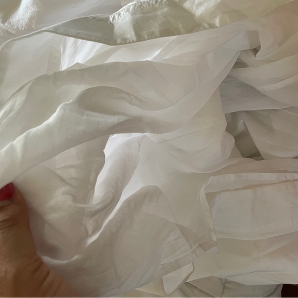 Old Navy White Waist-Defined Puff-Sleeve Cotton-Poplin Side-Cutout Mini Dress - Picture 4 of 6